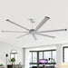 84 Inch 100 Inch Silent Storm Extra Large Ceiling Fan with Remote Control - Sweatfully