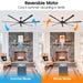 84 Inch 100 Inch Silent Storm Extra Large Ceiling Fan with Remote Control - Sweatfully