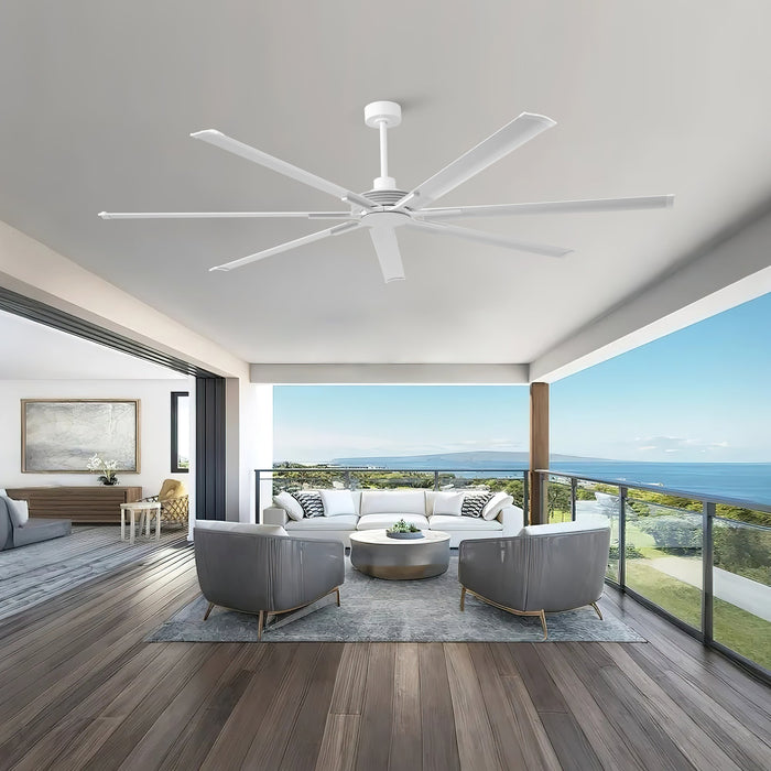 84 Inch 100 Inch Silent Storm Extra Large Ceiling Fan with Remote Control - Sweatfully