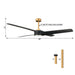60" Parvez Modern DC Motor Downrod Mount Reversible Ceiling Fan with Lighting and Remote Control - Sweatfully