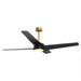 60" Parvez Modern DC Motor Downrod Mount Reversible Ceiling Fan with Lighting and Remote Control - Sweatfully