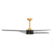 60" Parvez Modern DC Motor Downrod Mount Reversible Ceiling Fan with Lighting and Remote Control - Sweatfully