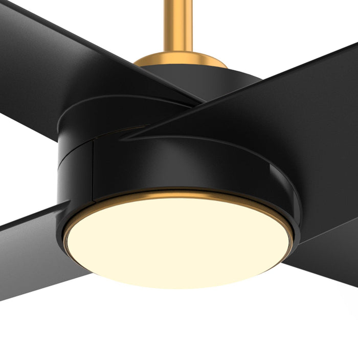 60" Parvez Modern DC Motor Downrod Mount Reversible Ceiling Fan with Lighting and Remote Control - Sweatfully