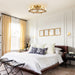20" Flush Mount Golden Ceiling Fan with Light and Remote Control - Sweatfully