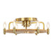 20" Flush Mount Golden Ceiling Fan with Light and Remote Control - Sweatfully