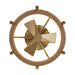 20" Flush Mount Golden Ceiling Fan with Light and Remote Control - Sweatfully