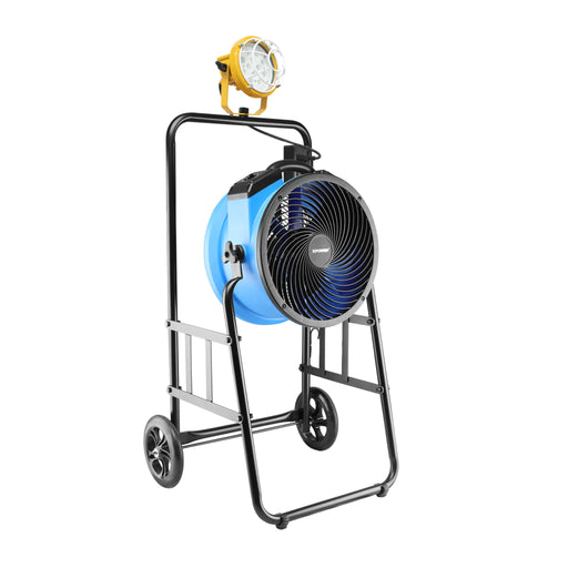 XPOWER FA-300K6 Warehouse Dock Cooling Fan Kit + L-30 LED Spotlight + 300T Mobile Trolley - Sweatfully