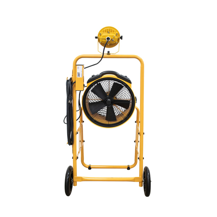 XPOWER FA-300K6 Warehouse Dock Cooling Fan Kit + L-30 LED Spotlight + 300T Mobile Trolley - Sweatfully