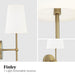 Finley 1-Light Satin Gold Dimmable Bathroom Wall Sconce - Sweatfully