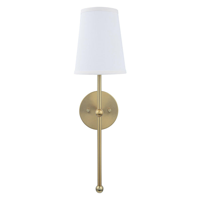 Finley 1-Light Satin Gold Dimmable Bathroom Wall Sconce - Sweatfully