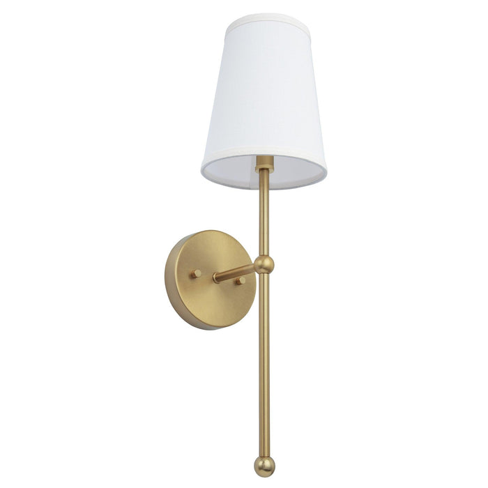Finley 1-Light Satin Gold Dimmable Bathroom Wall Sconce - Sweatfully