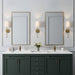 Finley 1-Light Satin Gold Dimmable Bathroom Wall Sconce - Sweatfully