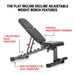 XMARK Ox Series Adjustable Flat, Incline, Decline (FID) Weight Bench XM-7630 - Sweatfully