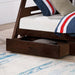 Solid Wood Twin / Full Bunk Bed with Reversible Angled Ladder and Underbed Drawers - Sweatfully