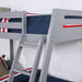 Solid Wood Twin / Full Bunk Bed with Reversible Angled Ladder and Underbed Drawers - Sweatfully