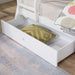 Solid Wood Twin / Full Bunk Bed with Reversible Angled Ladder and Underbed Drawers - Sweatfully