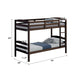 Transitional Solid Hardwood Twin over Twin Bunk Bed, Patented Insert & Lock Joint for Extra Safety for Kids - Sweatfully
