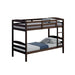 Transitional Solid Hardwood Twin over Twin Bunk Bed, Patented Insert & Lock Joint for Extra Safety for Kids - Sweatfully