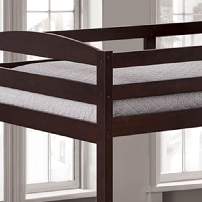 Transitional Solid Hardwood Twin over Twin Bunk Bed, Patented Insert & Lock Joint for Extra Safety for Kids - Sweatfully
