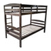Transitional Solid Hardwood Twin over Twin Bunk Bed, Patented Insert & Lock Joint for Extra Safety for Kids - Sweatfully