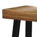 Set of 2 Farmhouse Solid Wood Bar Stools - Backless Saddle Seat Counter Height Chairs for Kitchen Island, Breakfast Nook & Home Office - Sweatfully