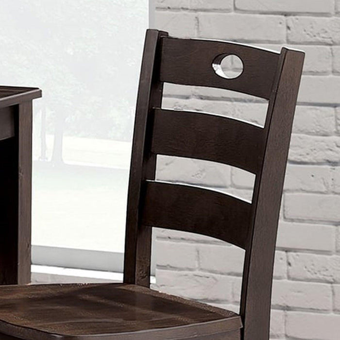 36"H Solid Rubberwood and Wood Veneer 5-Piece Counter Ht. Table Set - Sweatfully
