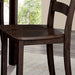 30"H Solid Rubberwood 5-Piece Dining Table Set with Slat Back Chairs - Sweatfully