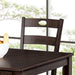 30"H Solid Rubberwood 5-Piece Dining Table Set with Slat Back Chairs - Sweatfully