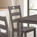30"H Solid Rubberwood 5-Piece Dining Table Set with Slat Back Chairs - Sweatfully