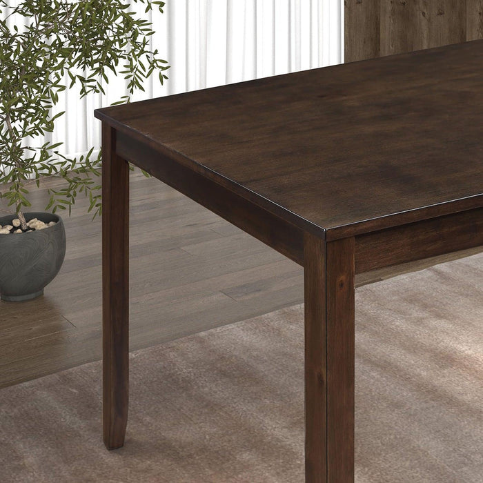 48"W Solid Rubberwood 5-Piece Dining Table Set with Diamond Chair Back - Sweatfully