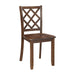 48"W Solid Rubberwood 5-Piece Dining Table Set with Diamond Chair Back - Sweatfully
