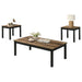 Findlay 3-Piece 47.5 in. Rectangle Faux Marble Top Coffee Table Set with Solid Wood Legs - Sweatfully