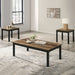 Findlay 3-Piece 47.5 in. Rectangle Faux Marble Top Coffee Table Set with Solid Wood Legs - Sweatfully