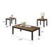 Findlay 3-Piece 47.5 in. Rectangle Faux Marble Top Coffee Table Set with Solid Wood Legs - Sweatfully