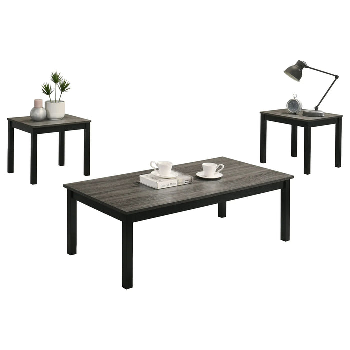 Findlay 3-Piece 47.5 in. Rectangle Faux Marble Top Coffee Table Set with Solid Wood Legs - Sweatfully