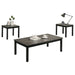 Findlay 3-Piece 47.5 in. Rectangle Faux Marble Top Coffee Table Set with Solid Wood Legs - Sweatfully