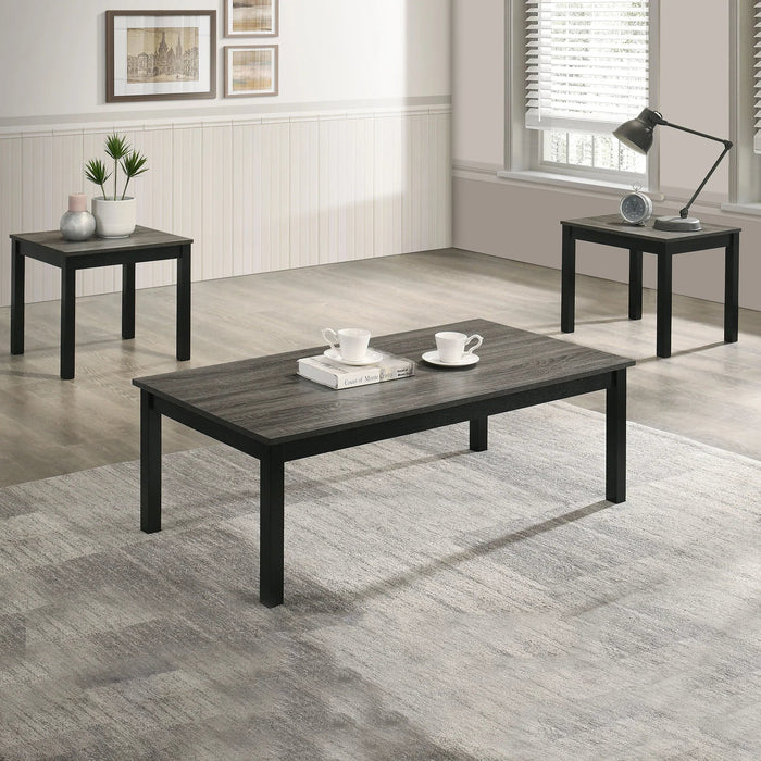 Findlay 3-Piece 47.5 in. Rectangle Faux Marble Top Coffee Table Set with Solid Wood Legs - Sweatfully