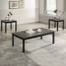 Findlay 3-Piece 47.5 in. Rectangle Faux Marble Top Coffee Table Set with Solid Wood Legs - Sweatfully