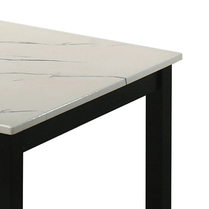 Findlay 3-Piece 47.5 in. Rectangle Faux Marble Top Coffee Table Set with Solid Wood Legs - Sweatfully