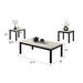 Findlay 3-Piece 47.5 in. Rectangle Faux Marble Top Coffee Table Set with Solid Wood Legs - Sweatfully