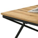 Borup Rustic 31.5" 3-Piece Coffee Table Set with Decorative Wrought Metal Side - Sweatfully