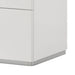 Stoholm Modern White Nightstand with 2-Drawer and Chrome Handles - Sweatfully