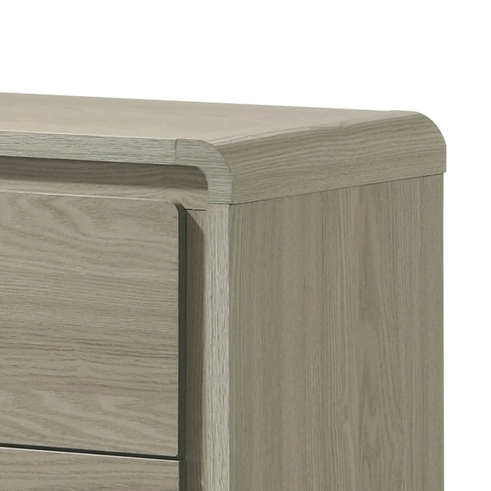 Rainier Modern 25" Gray Wood 2-Drawer Nightstand - Sweatfully