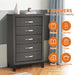 Contemporary 31" Chest with 5-Drawer for Bedroom, Livingroom - Sweatfully