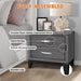 Furniture of America Lucien Modern Wood Nightstand with 2 Drawers - Sweatfully