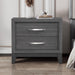 Furniture of America Lucien Modern Wood Nightstand with 2 Drawers - Sweatfully