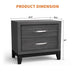 Furniture of America Lucien Modern Wood Nightstand with 2 Drawers - Sweatfully