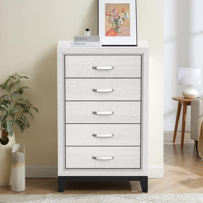 Contemporary 31" Chest with 5-Drawer for Bedroom, Livingroom - Sweatfully