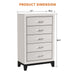 Contemporary 31" Chest with 5-Drawer for Bedroom, Livingroom - Sweatfully
