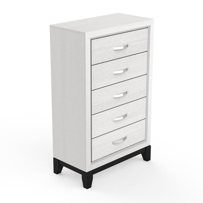 Contemporary 31" Chest with 5-Drawer for Bedroom, Livingroom - Sweatfully